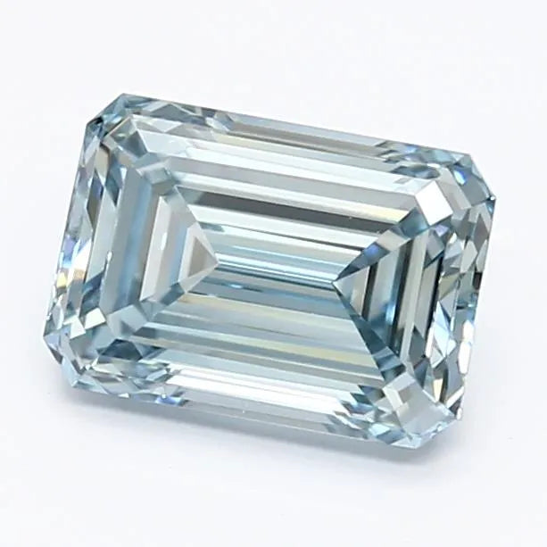 1.38ct Emerald Lab Grown Diamond (Colour Fancy Intense Blue, Clarity VS1, IGI Certified)