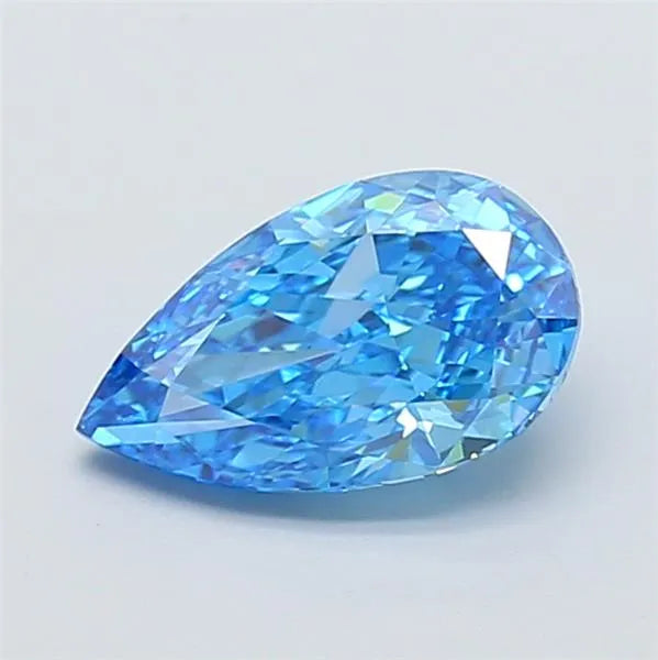 1.38ct Pear Lab Grown Diamond (Colour Fancy Vivid Blue, Clarity VS1, IGI Certified)