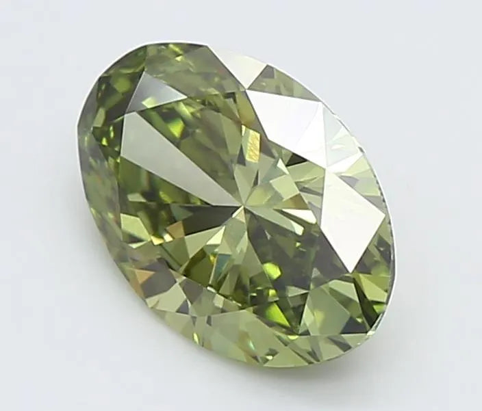 1.40ct Oval Lab Grown Diamond (Colour Fancy Vivid Green, Clarity VVS2, IGI Certified)