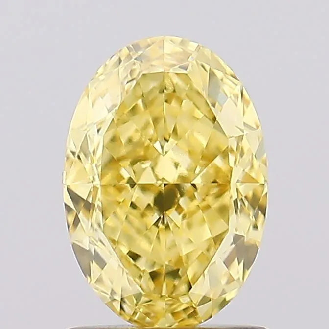 1.40ct Oval Lab Grown Diamond (Colour Fancy Vivid Yellow, Clarity VS1, IGI Certified)