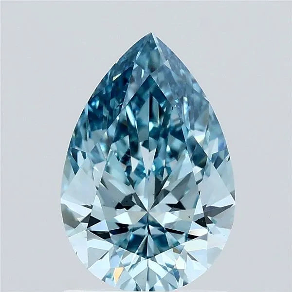 1.40ct Pear Lab Grown Diamond (Colour Fancy Vivid Blue, Clarity VS1, IGI Certified)
