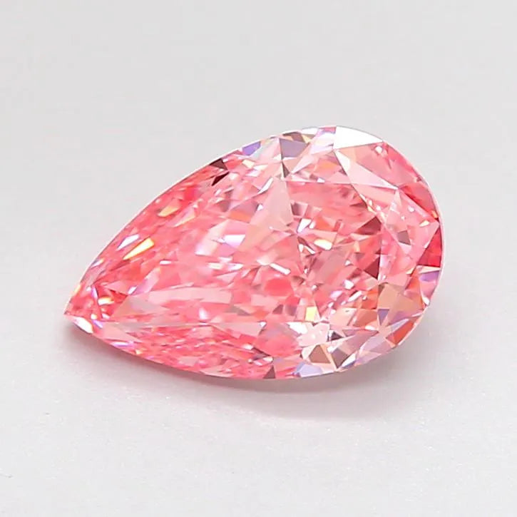 1.40ct Pear Lab Grown Diamond (Colour Fancy Vivid Pink, Clarity VVS1, IGI Certified)