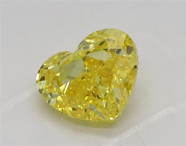 1.41ct Heart Lab Grown Diamond (Colour Fancy Vivid Yellow, Clarity VVS2, IGI Certified)