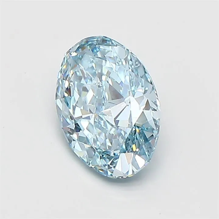 1.41ct Oval Lab Grown Diamond (Colour Fancy Vivid Blue, Clarity VS1, IGI Certified)