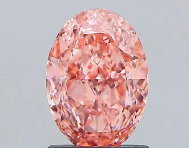 1.41ct Oval Lab Grown Diamond (Colour Fancy Vivid Pink, Clarity VVS2, IGI Certified)
