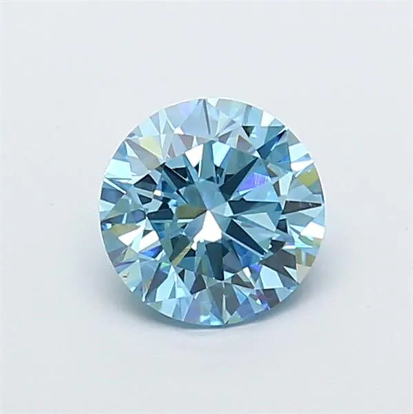 1.41ct Round Lab Grown Diamond (Colour Fancy Vivid Blue, Clarity VS2, Cut EX, IGI Certified)