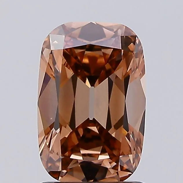 1.42ct Cushion brilliant Lab Grown Diamond (Colour Fancy Brown, Clarity VVS2, IGI Certified)