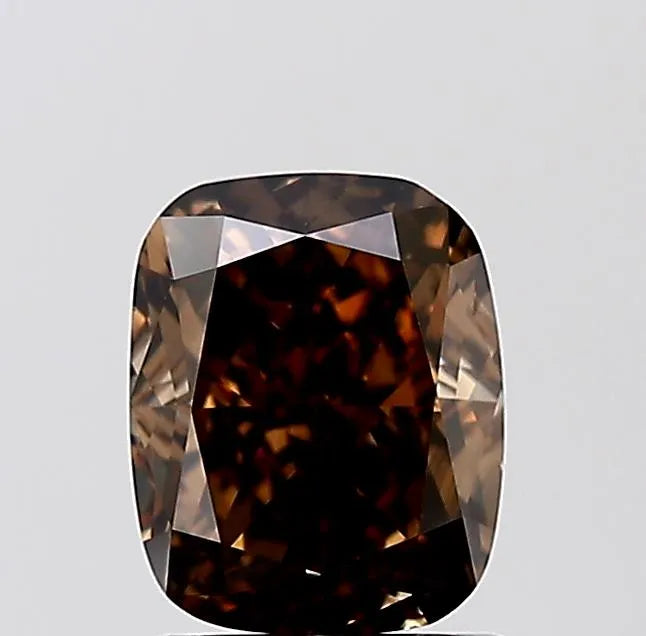 1.42ct Cushion brilliant Natural Diamond (Colour Fancy Dark Brown, Clarity VS1, GIA Certified)