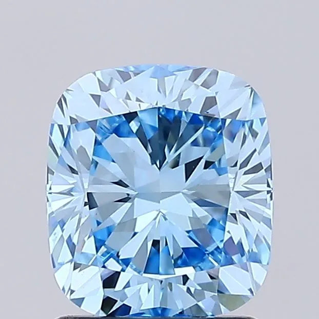 1.42ct Cushion modified Lab Grown Diamond (Colour Fancy Vivid Blue, Clarity VVS2, IGI Certified)