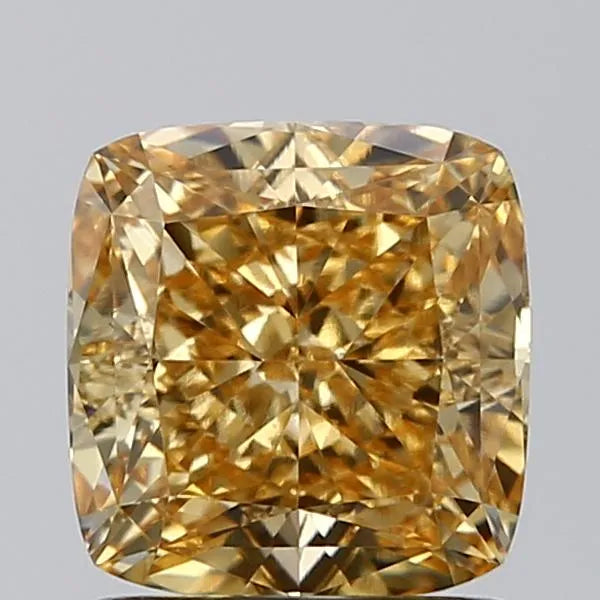 1.43ct Cushion brilliant Lab Grown Diamond (Colour Fancy Vivid Yellow, Clarity VVS2, IGI Certified)