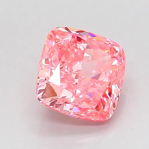 1.43ct Cushion modified Lab Grown Diamond (Colour Fancy Vivid Pink, Clarity VVS2, IGI Certified)