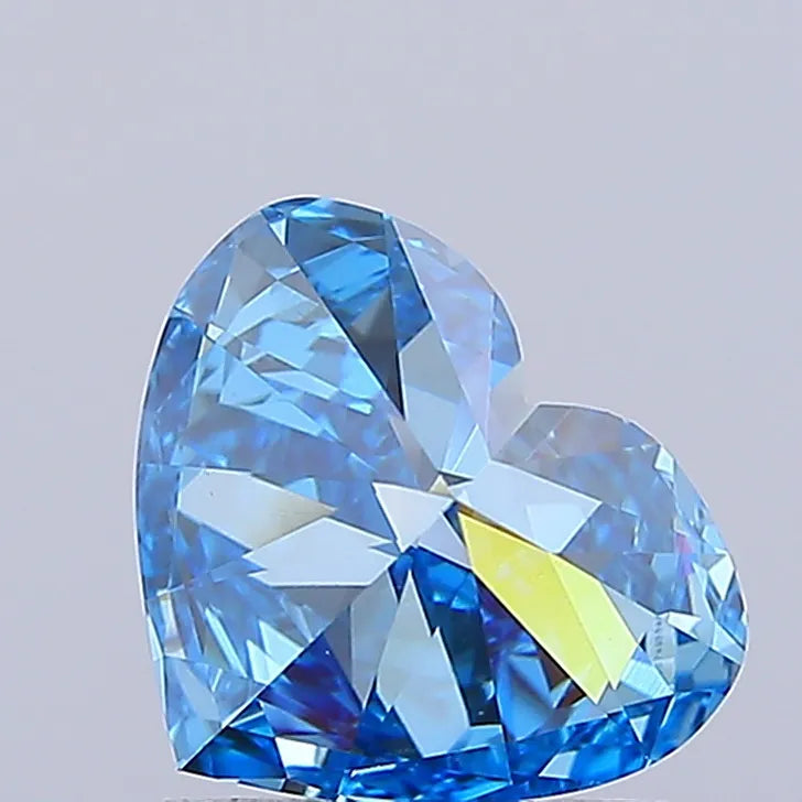 1.43ct Heart Lab Grown Diamond (Colour Fancy Vivid Blue, Clarity VVS2, IGI Certified)