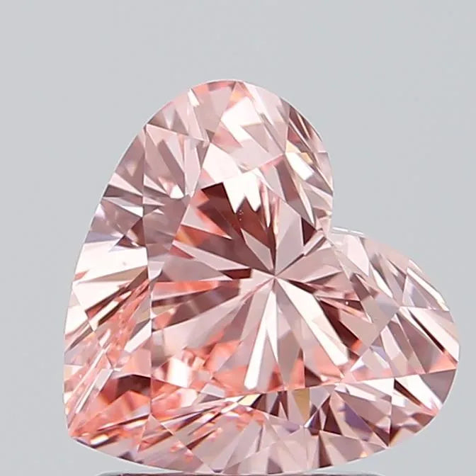 1.43ct Heart Lab Grown Diamond (Colour Fancy Vivid Pink, Clarity VVS2, IGI Certified)