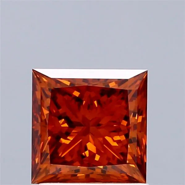 1.43ct Princess Lab Grown Diamond (Colour Fancy Vivid Orange, Clarity VVS2, IGI Certified)