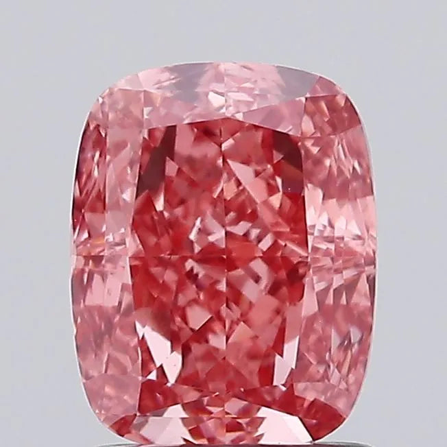 1.44ct Cushion modified Lab Grown Diamond (Colour Fancy Vivid Pink, Clarity VS1, IGI Certified)
