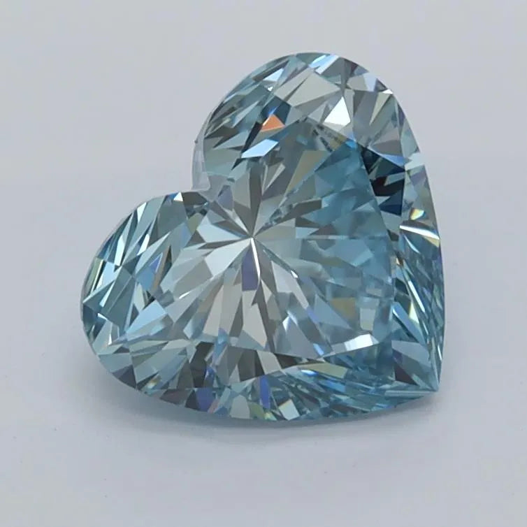 1.44ct Heart Lab Grown Diamond (Colour Fancy Intense Blue, Clarity VVS1, IGI Certified)