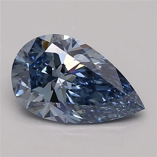 1.44ct Pear Lab Grown Diamond (Colour Fancy Vivid Blue, Clarity VVS1, Cut EX, IGI Certified)