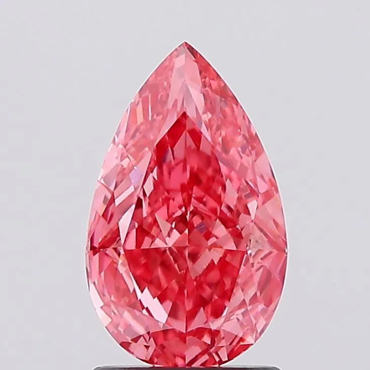 1.44ct Pear Lab Grown Diamond (Colour Fancy Vivid Pink, Clarity VS1, IGI Certified)