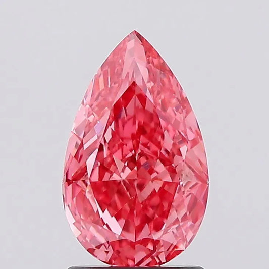 1.44ct Pear Lab Grown Diamond (Colour Fancy Vivid Pink, Clarity VS1, IGI Certified)