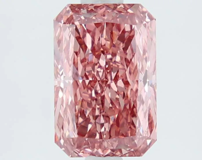 1.44ct Radiant Lab Grown Diamond (Colour Fancy Vivid Brownish Pink, Clarity VS1, IGI Certified)
