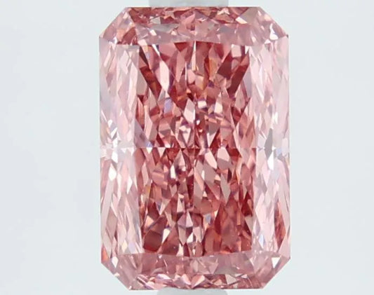 1.44ct Radiant Lab Grown Diamond (Colour Fancy Vivid Brownish Pink, Clarity VS1, IGI Certified)