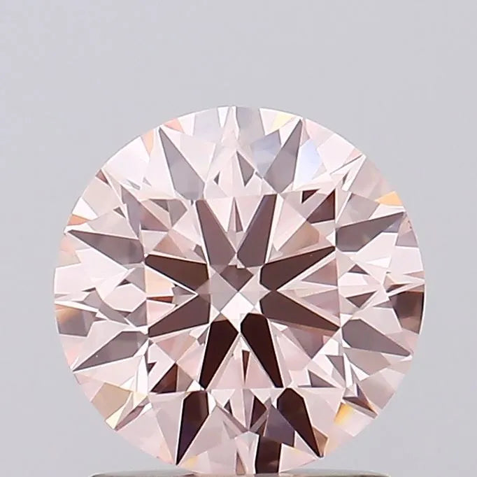 1.44ct Round Lab Grown Diamond (Colour Fancy Pink, Clarity VVS2, Cut ID, IGI Certified)