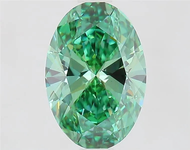 1.45ct Oval Lab Grown Diamond (Colour Fancy Vivid Green, Clarity VS1, IGI Certified)