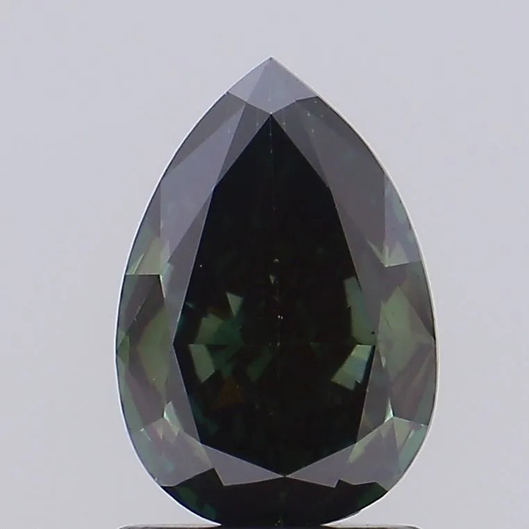 1.45ct Pear Lab Grown Diamond (Colour Fancy Deep Green, Clarity VS1, IGI Certified)