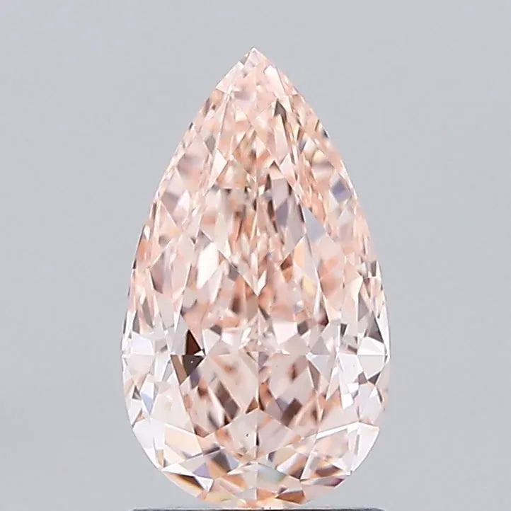 1.45ct Pear Lab Grown Diamond (Colour Fancy Orange Pink, Clarity VS1, IGI Certified)