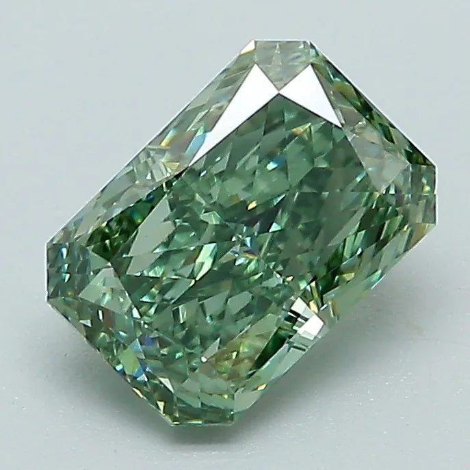 1.45ct Radiant Lab Grown Diamond (Colour Fancy Vivid Green, Clarity VVS2, IGI Certified)