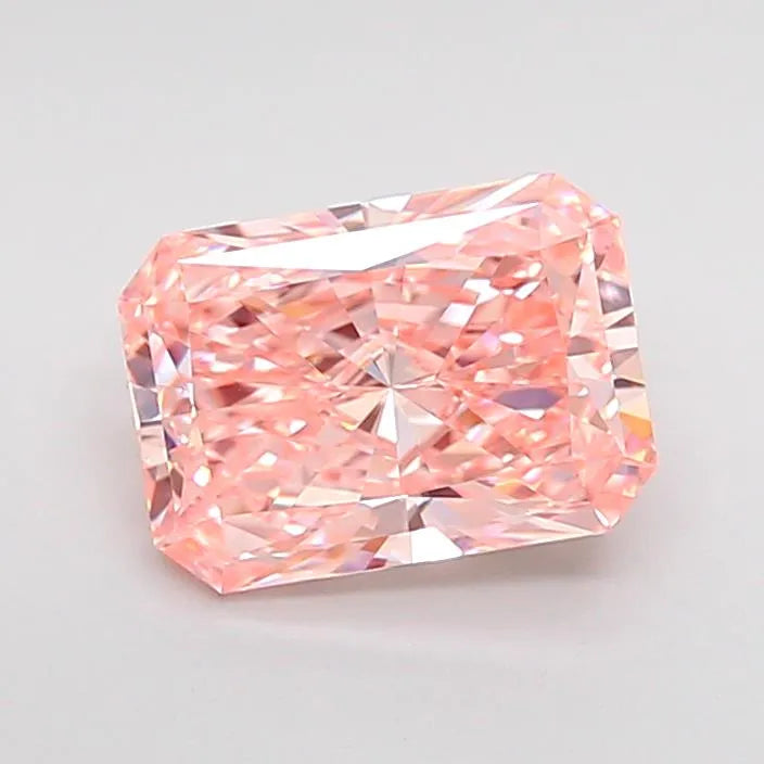 1.45ct Radiant Lab Grown Diamond (Colour Fancy Vivid Pink, Clarity VVS2, IGI Certified)
