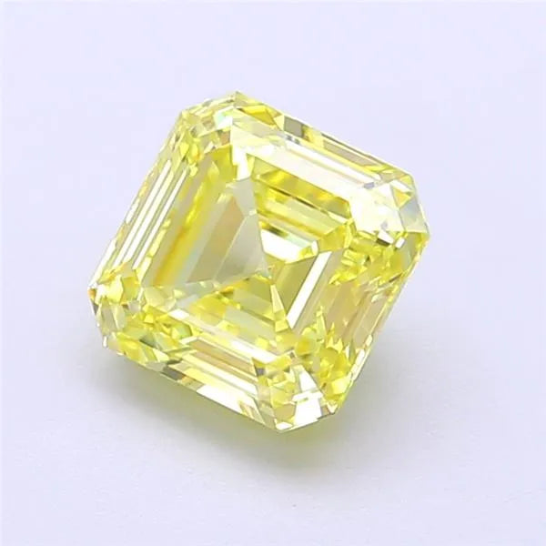 1.46ct Asscher Lab Grown Diamond (Colour Fancy Intense Yellow, Clarity VVS2, IGI Certified)