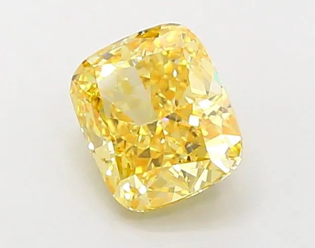 1.46ct Cushion modified Lab Grown Diamond (Colour Fancy Vivid Yellow, Clarity VS1, IGI Certified)