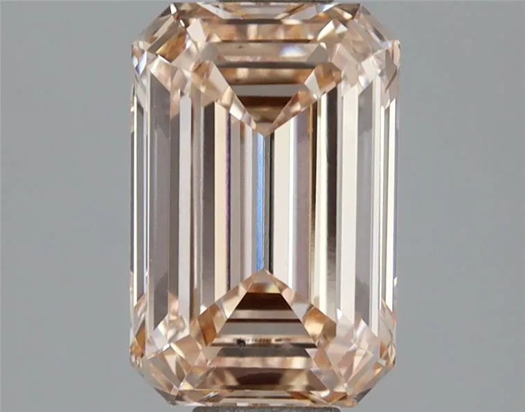 1.46ct Emerald Lab Grown Diamond (Colour Fancy Orange Pink, Clarity VS2, IGI Certified)