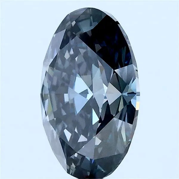 1.46ct Oval Lab Grown Diamond (Colour Fancy Gray Blue, Clarity VVS2, IGI Certified)
