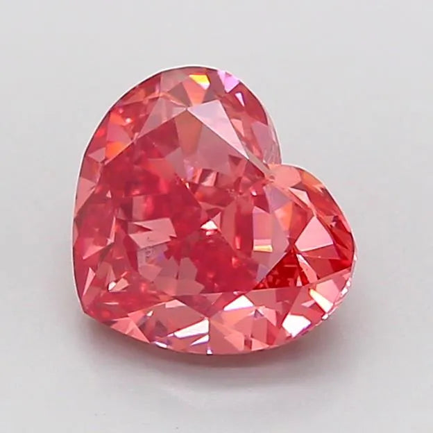 1.48ct Heart Lab Grown Diamond (Colour Fancy Vivid Pink, Clarity VS2, IGI Certified)