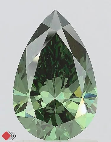 1.48ct Pear Lab Grown Diamond (Colour Fancy Deep Green, Clarity VS1, IGI Certified)