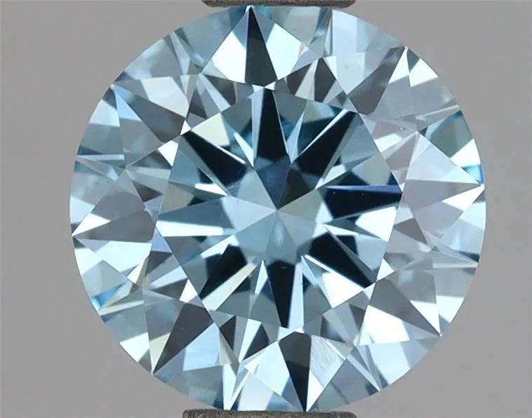 1.48ct Round Lab Grown Diamond (Colour Fancy Vivid Blue, Clarity VS1, Cut ID, IGI Certified)