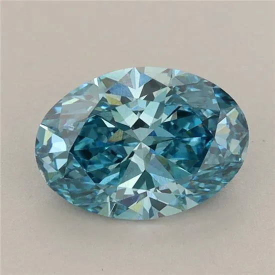 1.49ct Oval Lab Grown Diamond (Colour Fancy Vivid Blue, Clarity VS2, IGI Certified)
