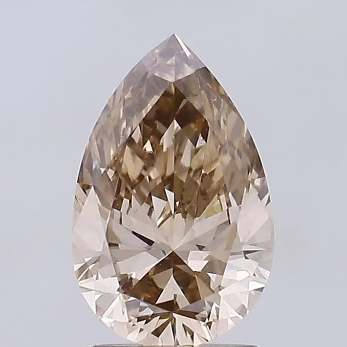1.49ct Pear Lab Grown Diamond (Colour Fancy Brown, Clarity VS1, IGI Certified)