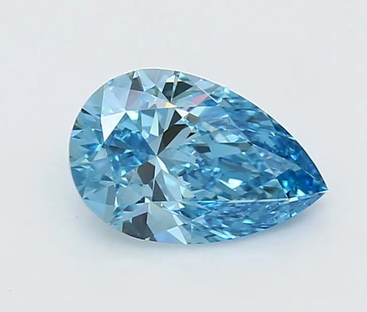 1.49ct Pear Lab Grown Diamond (Colour Fancy Vivid Blue, Clarity VVS2, IGI Certified)