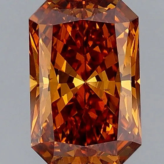 1.49ct Radiant Lab Grown Diamond (Colour Fancy Deep Orange, Clarity VS2, IGI Certified)