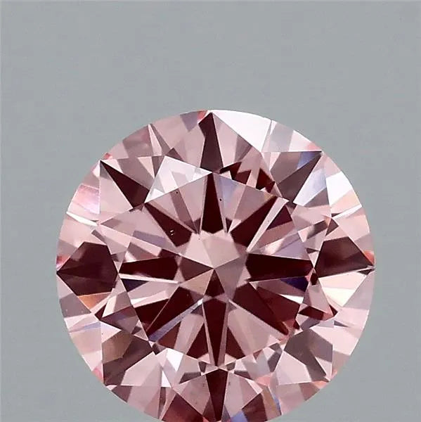 1.49ct Round Lab Grown Diamond (Colour Fancy Vivid Pink, Clarity VS2, Cut EX, IGI Certified)