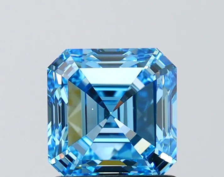 1.50ct Asscher Lab Grown Diamond (Colour Fancy Vivid Blue, Clarity VS1, IGI Certified)