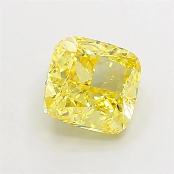 1.50ct Cushion modified Lab Grown Diamond (Colour Fancy Intense Yellow, Clarity VS2, IGI Certified)