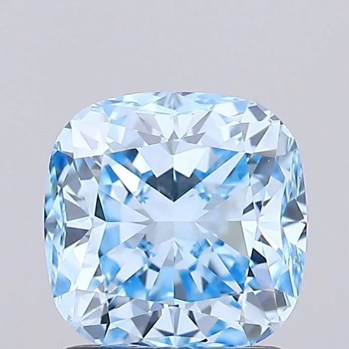 1.50ct Cushion modified Lab Grown Diamond (Colour Fancy Vivid Blue, Clarity VVS1, IGI Certified)