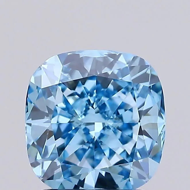 1.50ct Cushion modified Lab Grown Diamond (Colour Fancy Vivid Blue, Clarity VVS2, IGI Certified)