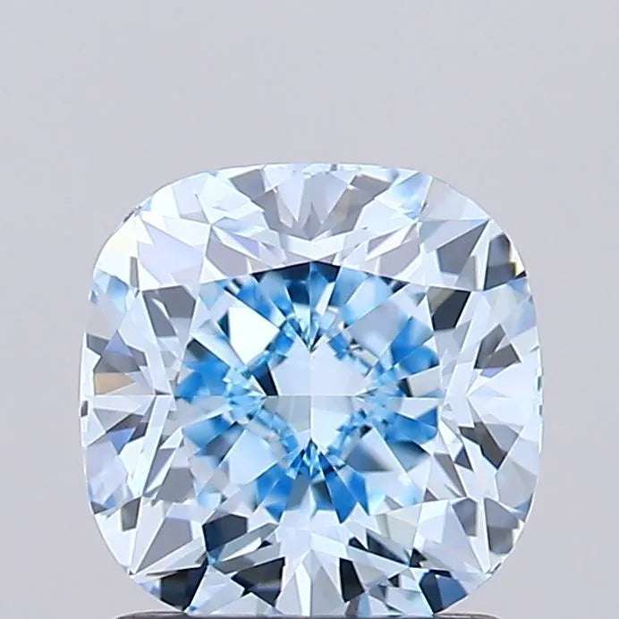 1.50ct Cushion modified Lab Grown Diamond (Colour Fancy Vivid Blue, Clarity VVS2, IGI Certified)