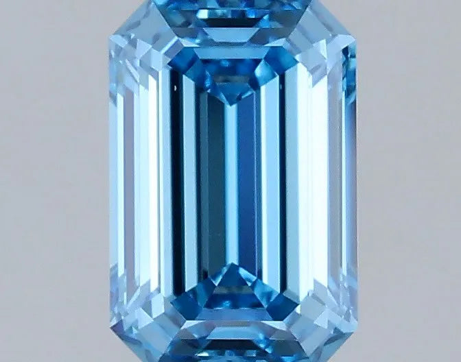 1.50ct Emerald Lab Grown Diamond (Colour Fancy Vivid Blue, Clarity VS1, IGI Certified)