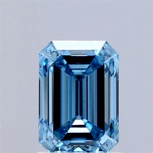 1.50ct Emerald Lab Grown Diamond (Colour Fancy Vivid Blue, Clarity VVS2, IGI Certified)